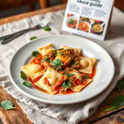 Homemade Spinach Ricotta Ravioli + Sauce Guide